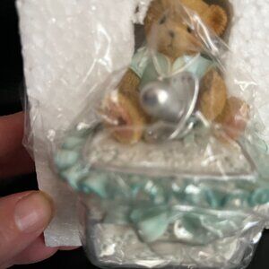 Vintage Rare CHERISHED TEDDIES BOY COVERED BOX 114232